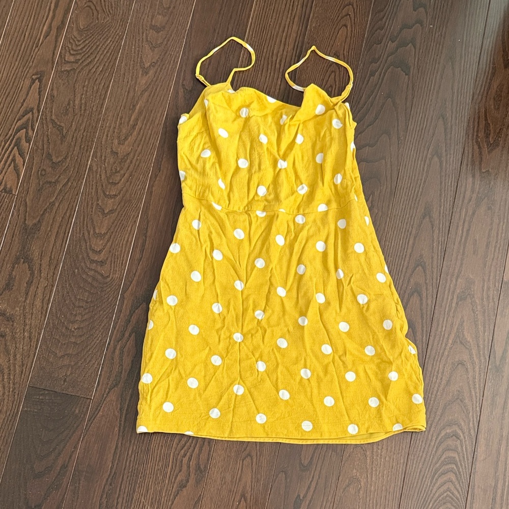 Aritzia Wilfred Yellow Polka Dot Kids Dress